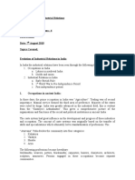 Subject: Advanced Industrial Relations Unit I Total Number of Sessions: 4 First Session Date: 7 August 2010 Topics Covered