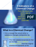 5 Indicators of A Chemical Change