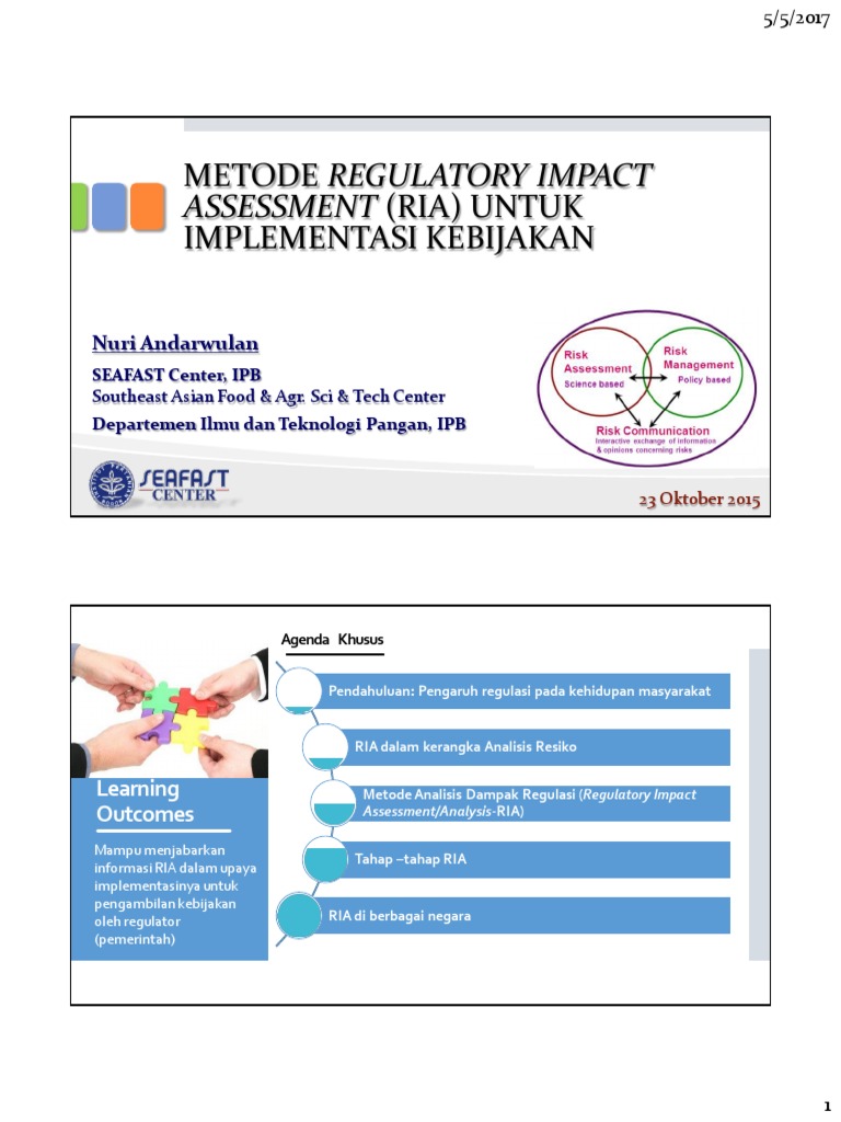 Metode RIA untuk Kebijakan Regulator | PDF