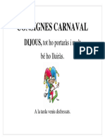 Consignes Carnaval Dijous