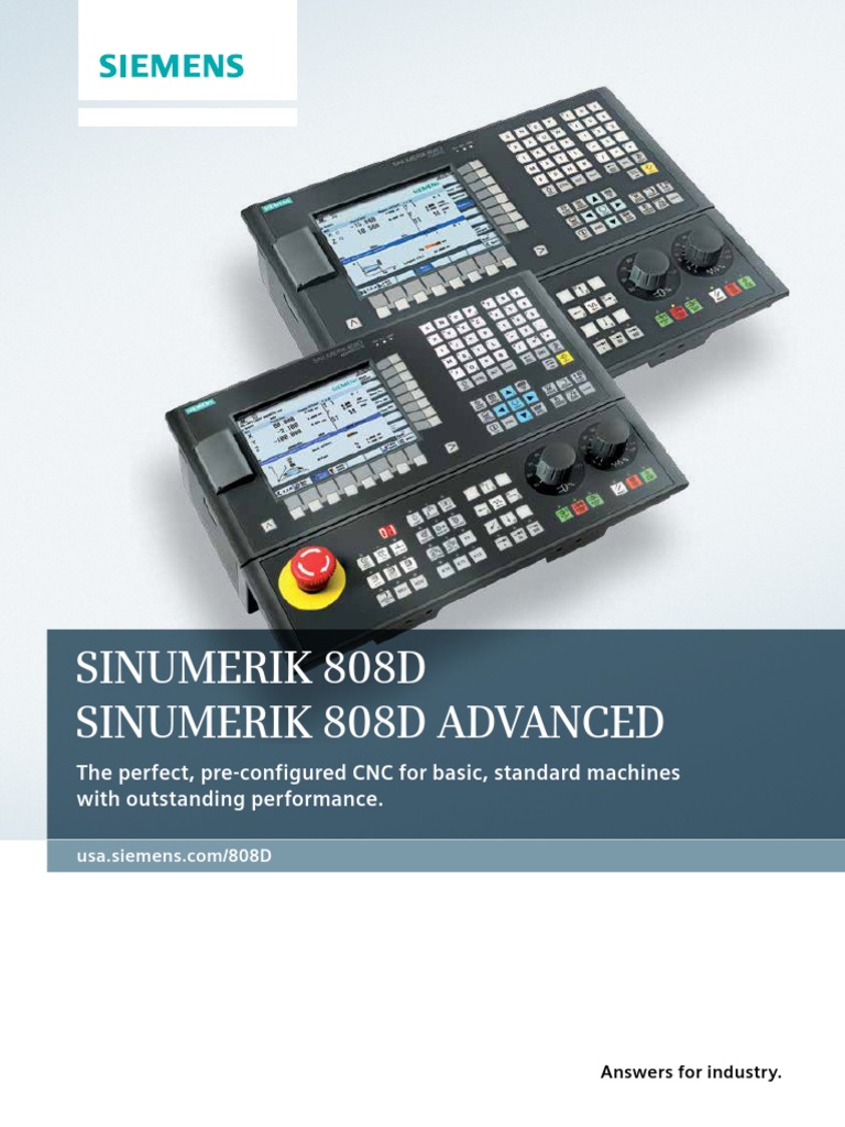 Brochure Sinumerik 808d | Numerical Control | Simulation