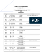 Kalendar Akademik Semester 2 PPISMP Unit T 2018