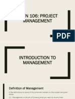 Cpen 106: Project Management