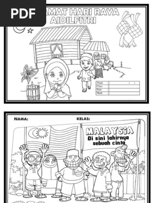 Hari Raya Coloring Pages