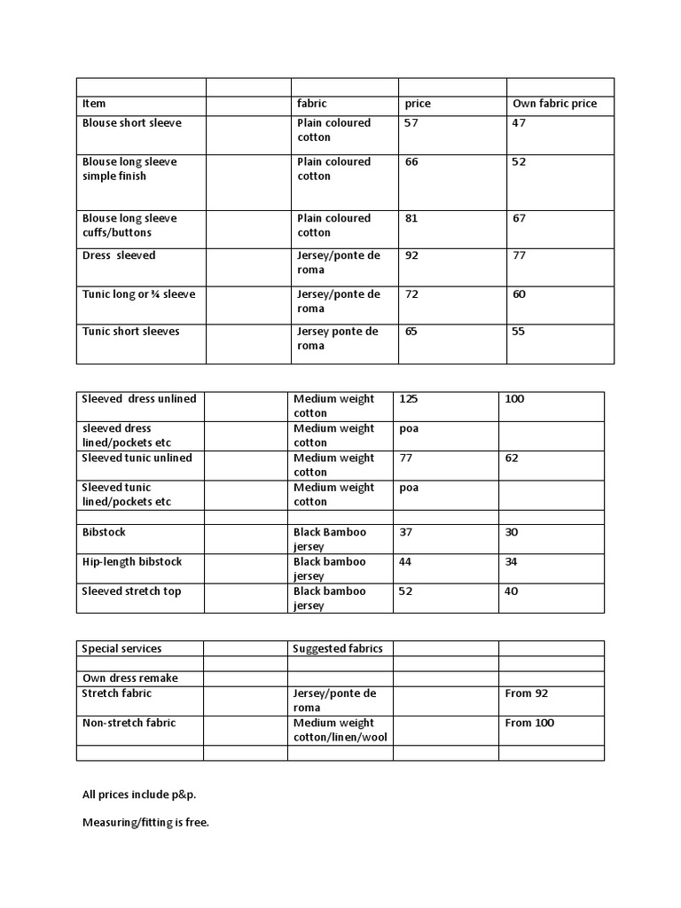 CLC Prices 2019 | PDF