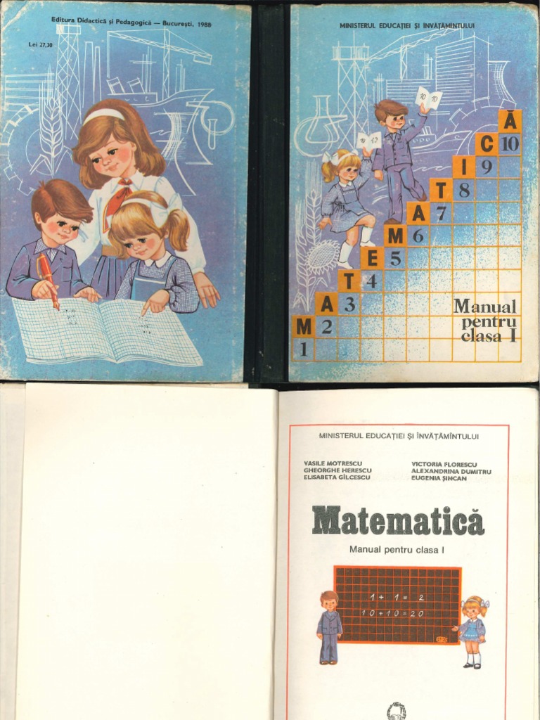 Matematica Clasa 1 Manual Vechi PDF | PDF