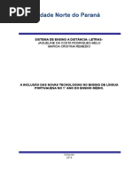 A INCLUSÃO DAS NOVAS TECNOLOGIAS NO ENSINO DE LÍNGUA PORTUGUESA NO 1° ANO DO ENSINO MÉDIO.