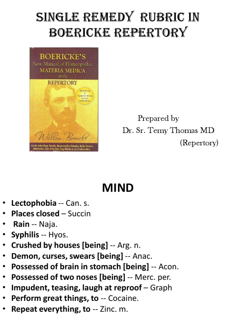 Rubrics Single Remedy in Boericke S Materia Medica PDF PDF Ear
