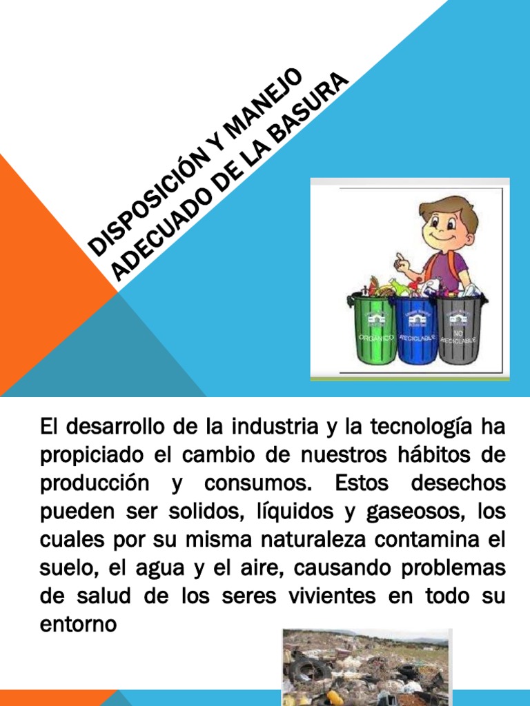 Manejo Adecuado de Basura y Desechos | PDF | Ciencia y matemáticas ...