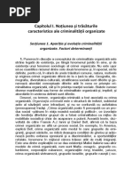 Particularitatile Criminalitatii Organizate in Romania PDF