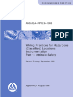 Wiring Practices For Hazardous (Classified) Locations Instrumentation Part 1: Intrinsic Safety
