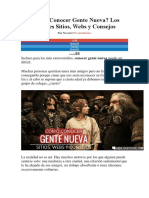 Cómo Conocer Gente Nueva_Los Mejores Sitios, Webs y Consejos