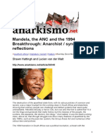 Hattingh, Van Der Walt - Mandela, The ANC and The 1994 Breakthrough - Anarchist+syndicalist Reflections On National Liberation PDF