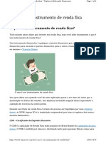 O Que é Um Instrumento de Renda Fixa