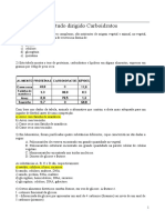 Estudo dirigido sobre Carboidratos