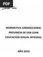 NORMATIVA JURISDICCIONAL PROVINCIA DE SAN JUAN EDUCACION SEXUAL INTEGRAL