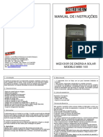 Manual medidor de radiação solar