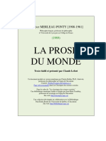 La Prose Du Monde PDF