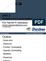 Unit-2: The Basics and Console Applications Inc#