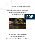 Criação de Um Sistema de Transportes Públicos Noturnos Completo - António Pereira 