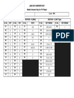 Paper: PHYSICS Code: PH: Jam 2019 Answer Key Model Answer Key For Paper