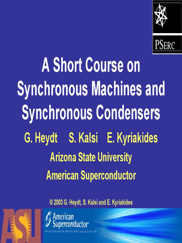 English Course Synchronous Machines PDF | PDF
