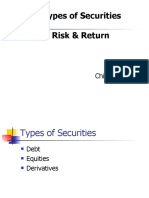 Types of Securities Risk & Return: Chitra Potdar