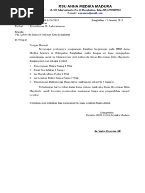 Surat Permohonan Uji Laboratorium Doc