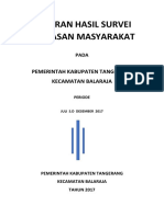 Laporan Hasil Survei Kepuasan Masyarakat