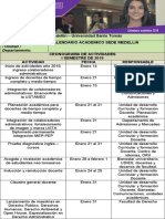 Calendario Académico 2019 (Sede Medellín)