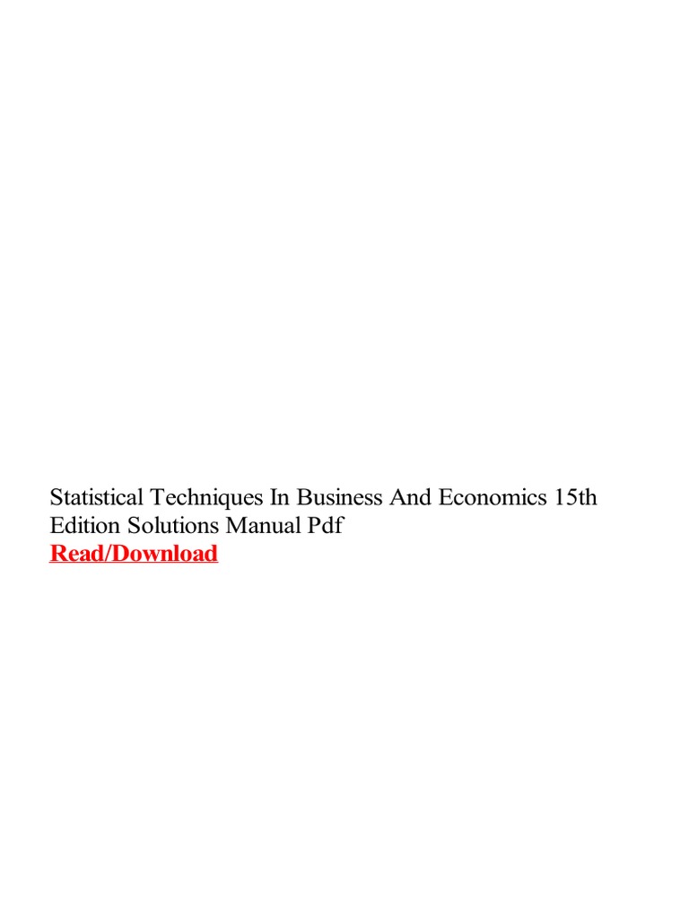 STATISTICAL TECHNIQUES IN BUSINESS AND ECONOMICS PDF visual data 3