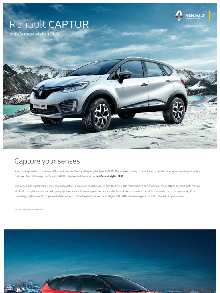 Captur Brochure PDF Transmission (Mechanics) Land Vehicles
