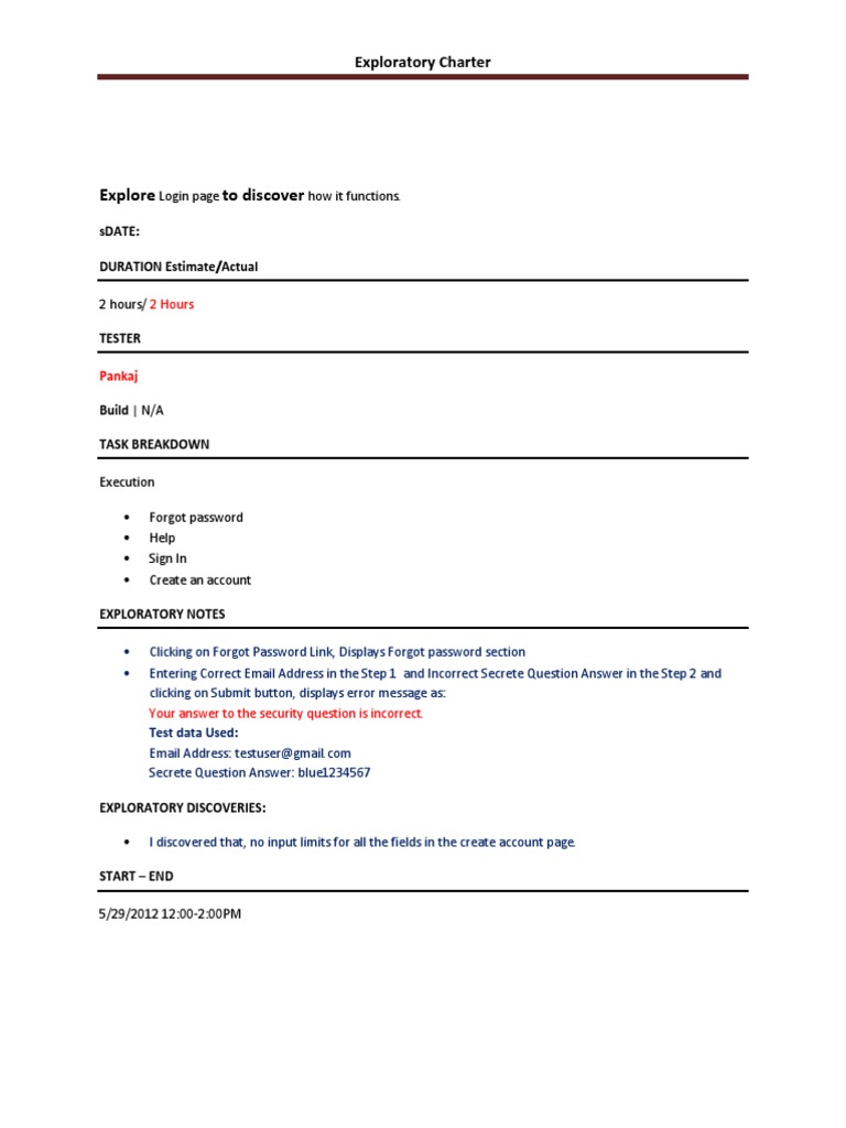 Login Page Functionality Testing Report | PDF | Business | Computers
