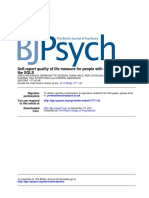 The SQLSSelf-report Quality of Life Measure For People With Schizophrenia