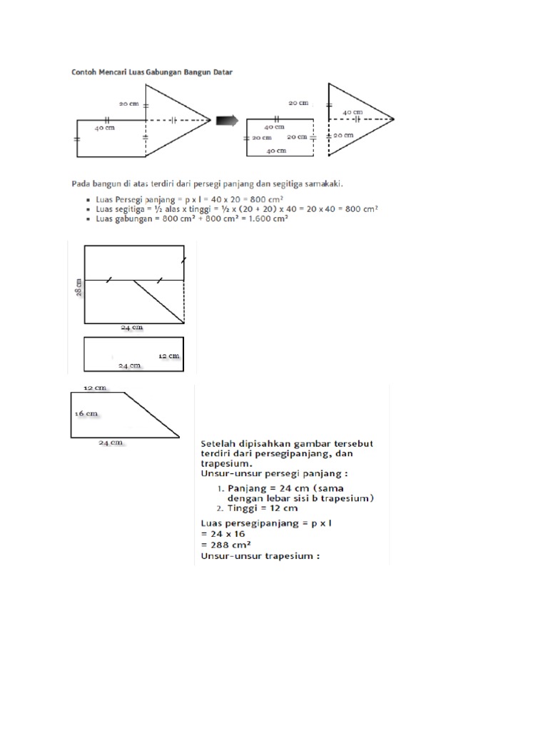 Contoh Soal Bangun Datar Gabungan Dan Jawabannya Kelas 6 - Barisan Contoh