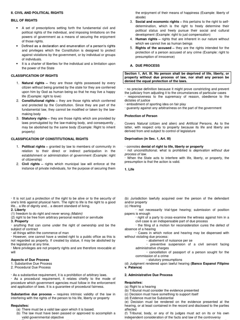 Codes and Notes On Constitutional Law Ii | PDF | Search And Seizure | Bail