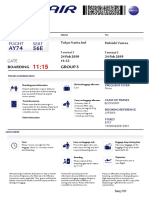 Helsinki to London Boarding Pass