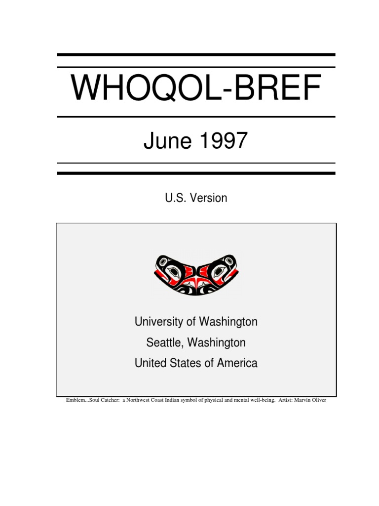 WHOQOL-BREF Scoring Instructions | PDF | Spss | Data Set