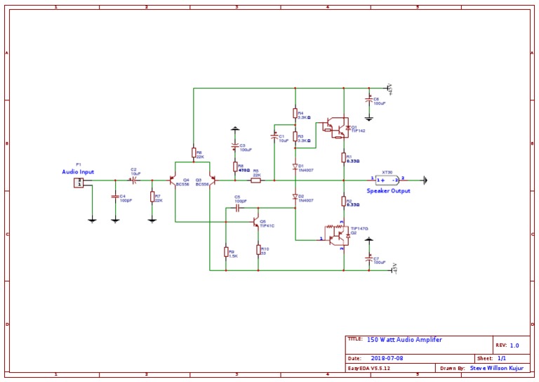 Speaker Output Audio Input | PDF | Electronic Circuits | Analog Circuits