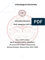 DTU PhD Admission 2017-18 Information Brochure