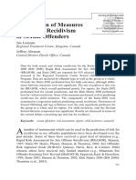 Comparison of Measures of Risk For Recidivism in Sexual Offenders