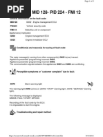 error MID 128 - PID 224 - FMI 12