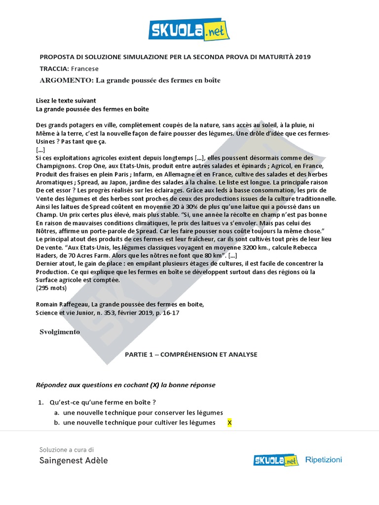 Programmazione Del Dipartimento Di Francese Liceo