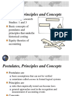 Postulates, Principles and Concepts