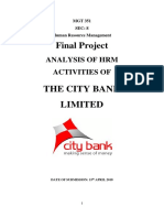 Training & Development Report On City Bank