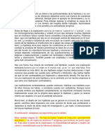 La Tesis Principal Del Texto y Del Autor Es El Significado de La Hipótesis