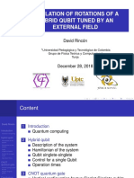 Simulation of Rotations of A Hybrid Qubit Tuned by An External Field