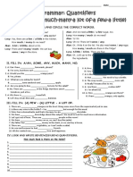 Quantifiers Worksheet