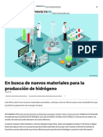 En Busca de Nuevos Materiales para La Producción de Hidrógeno - Proyecto FSE