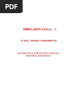 Simulado Geral - 2 - 8º Ano - Professor